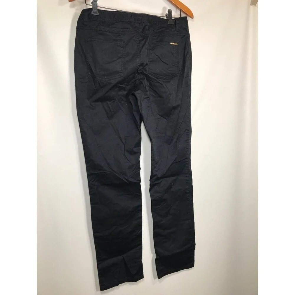 Michael Kors Women's Size 8 Dress Pants Skinny Pants Black Cotton Blend